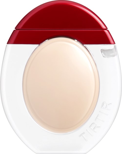 A white and red container with a beige oval center and the word TIRTIR on the side.