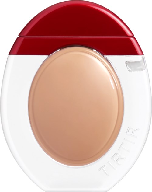 A compact carved soap in a white and red case, with the brand name TIRTIR on it.