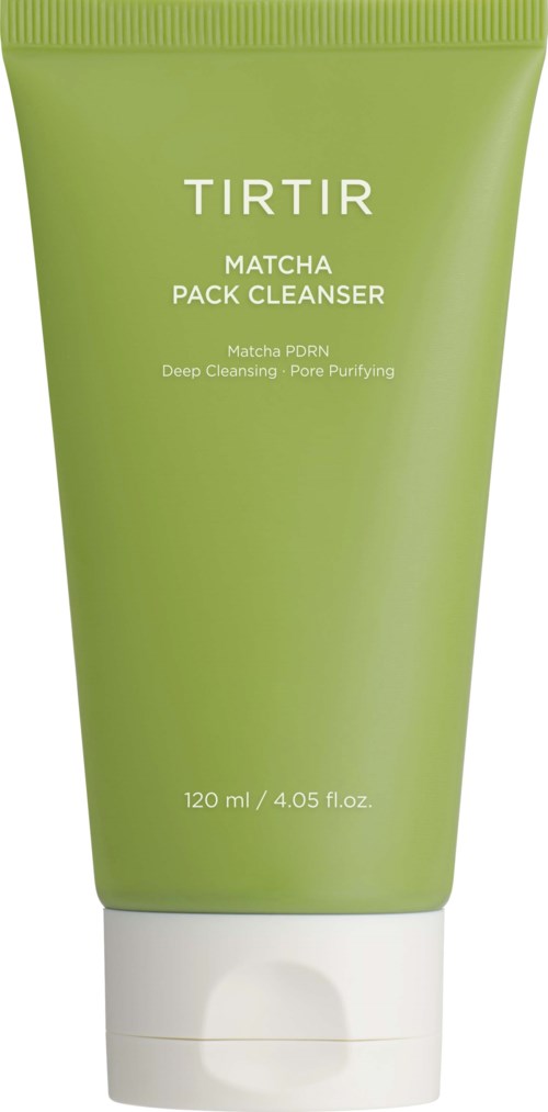 Grüne Tube von TIRTIR Matcha Pack Cleanser mit weißer Kappe, für Tiefenreinigung und Porenreinigung, 120 ml.