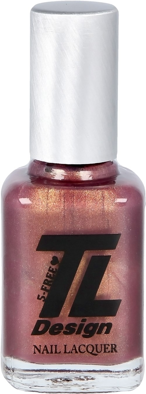 Pink nagellack med svart och vitt märke som säger 'Sarep-7 Design Nail Lacquer'.