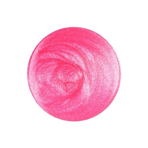 En rosa cirkulär design med ett virvlarmönster inuti. Bakgrunden är vit och cirkeln är texturerad.