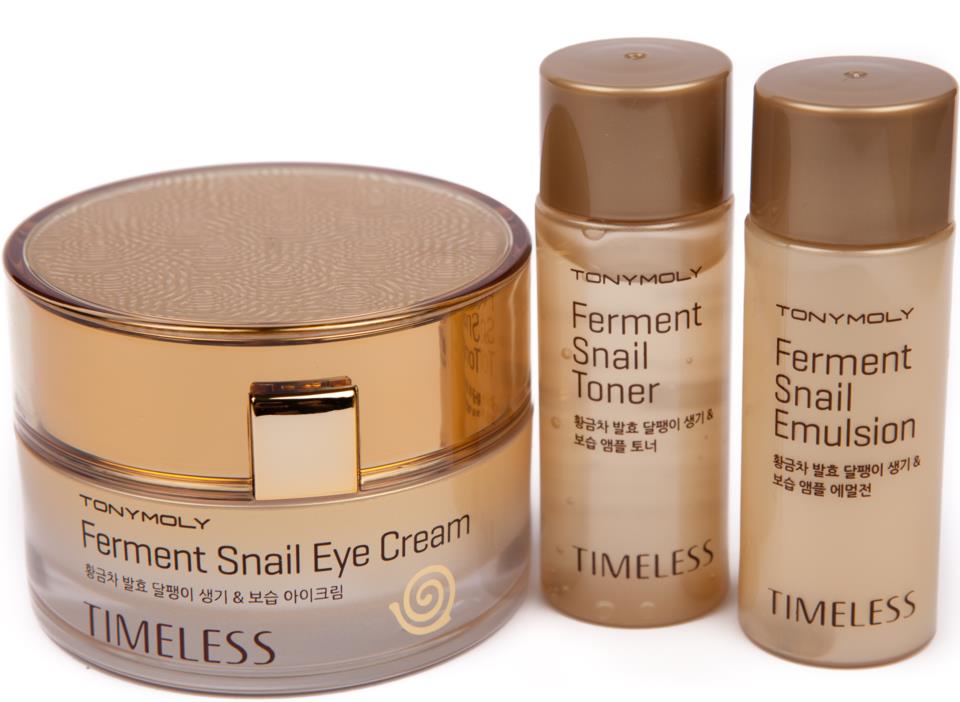 Tonymoly Timeless Ferment Snail Eye cream 30ml Set + 20ml Timeless Ferment Snail Toner & Emulsion  