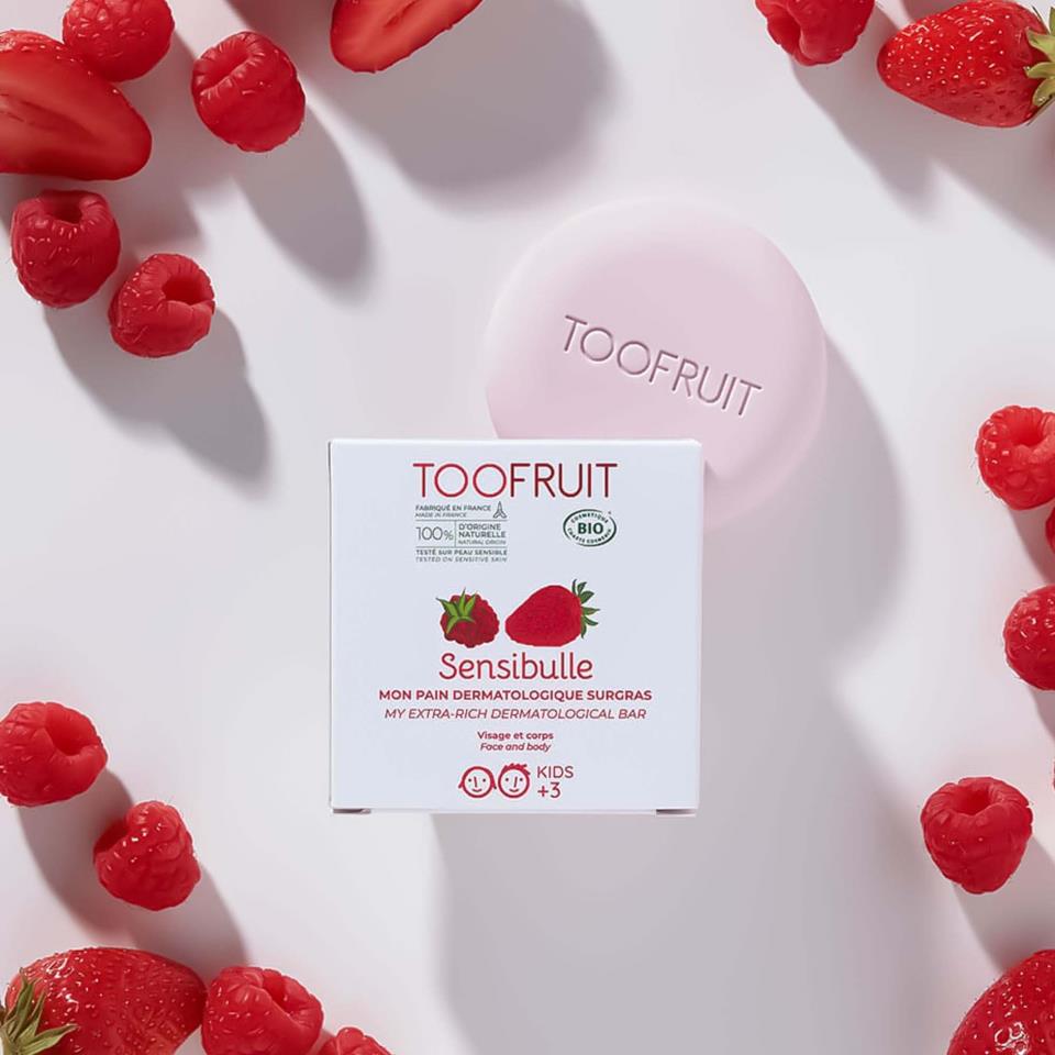 Toofruit Sensibulle Dermatological Bar Strawberry-Raspberry 85 g