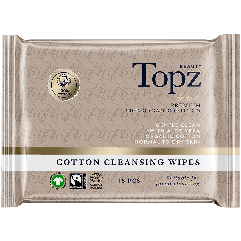 Bilde av Topz Premium Cotton Cleansing Wipes 15 Pcs