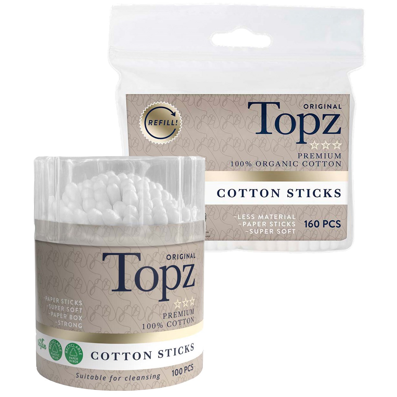 Läs mer om Topz Cotton Stick & Refill