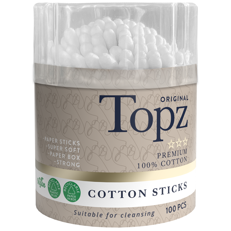 Läs mer om Topz Cosmetics Cotton Sticks Designed