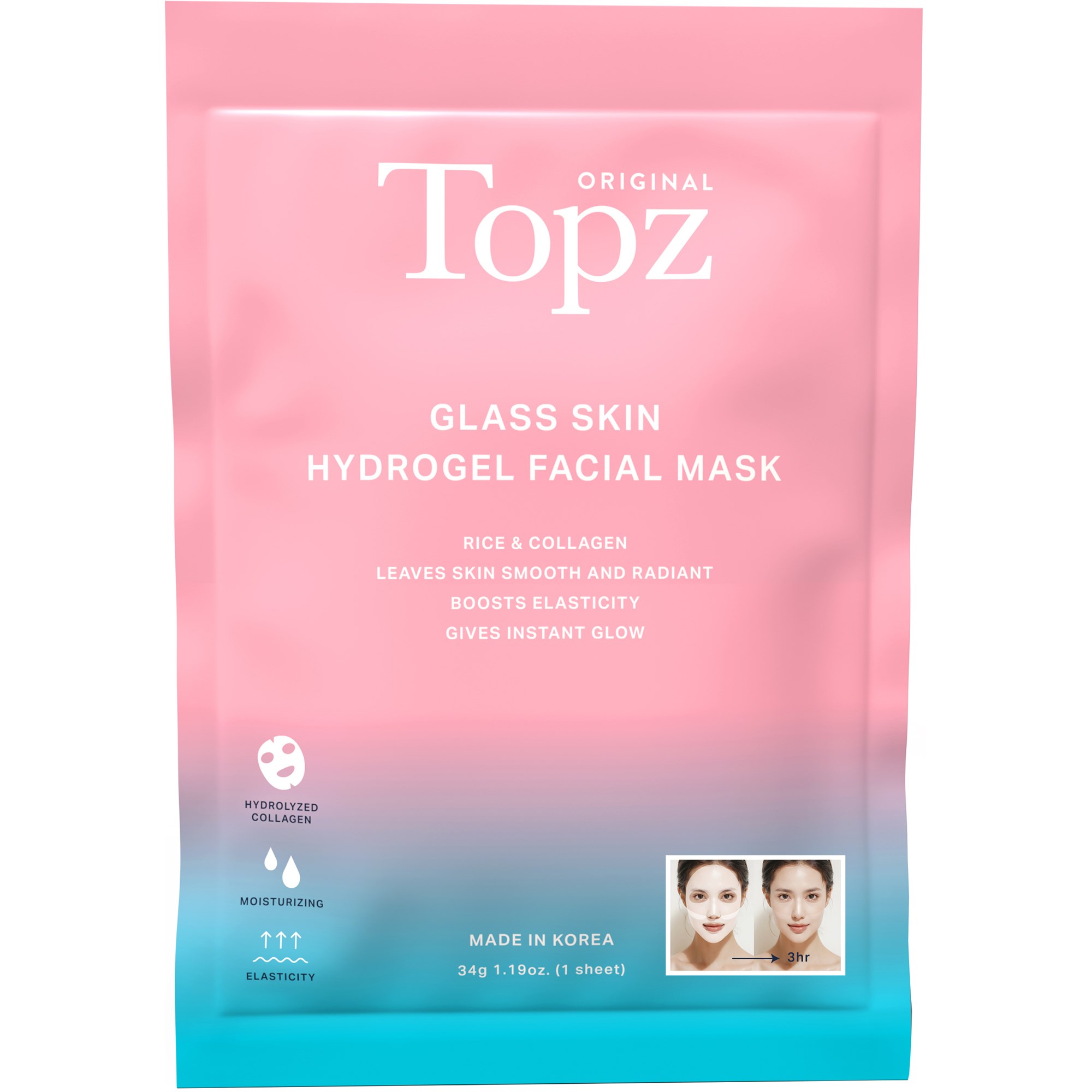 Topz Daily Glass Skin Hydrogel Facial Mask