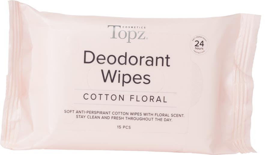 Topz Deodorant Wipes Cotton Floral  