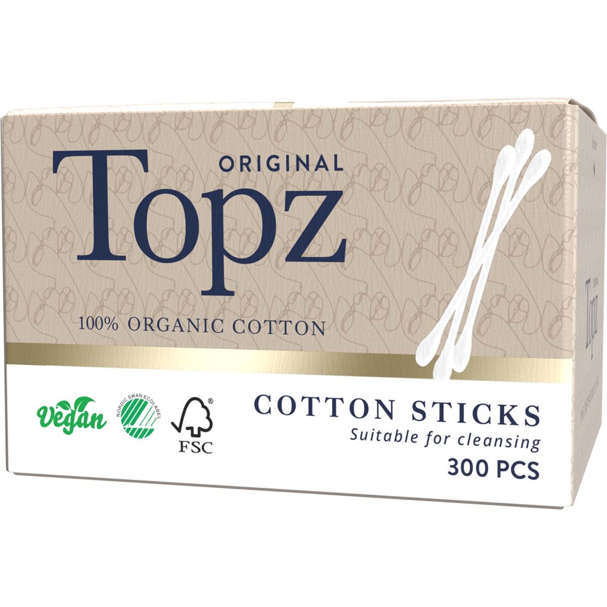 Topz Premium Cotton Sticks 300 stk billede