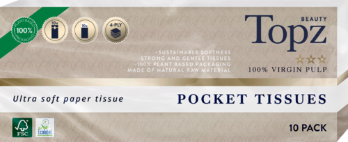 Topz Premium Pocket Tissues 10x10-pack