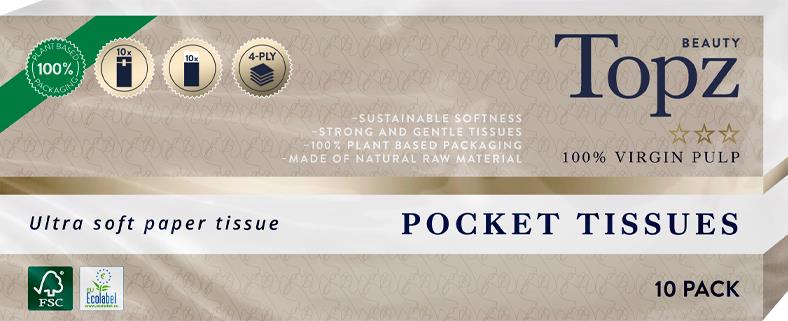 Topz Premium Pocket Tissues 10x10-pack | lyko.com