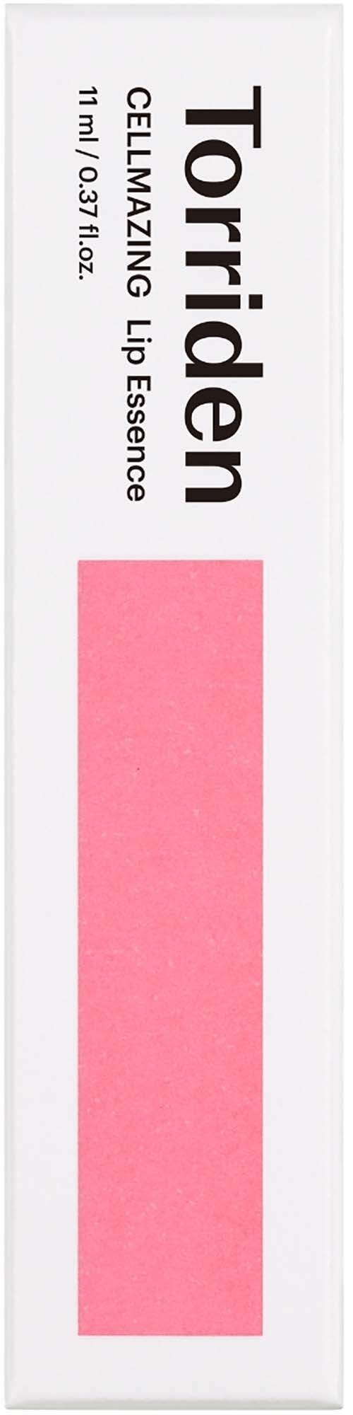 En eske med Torriden Clarifying Lip Essence med en rosa fargetest på etiketten.