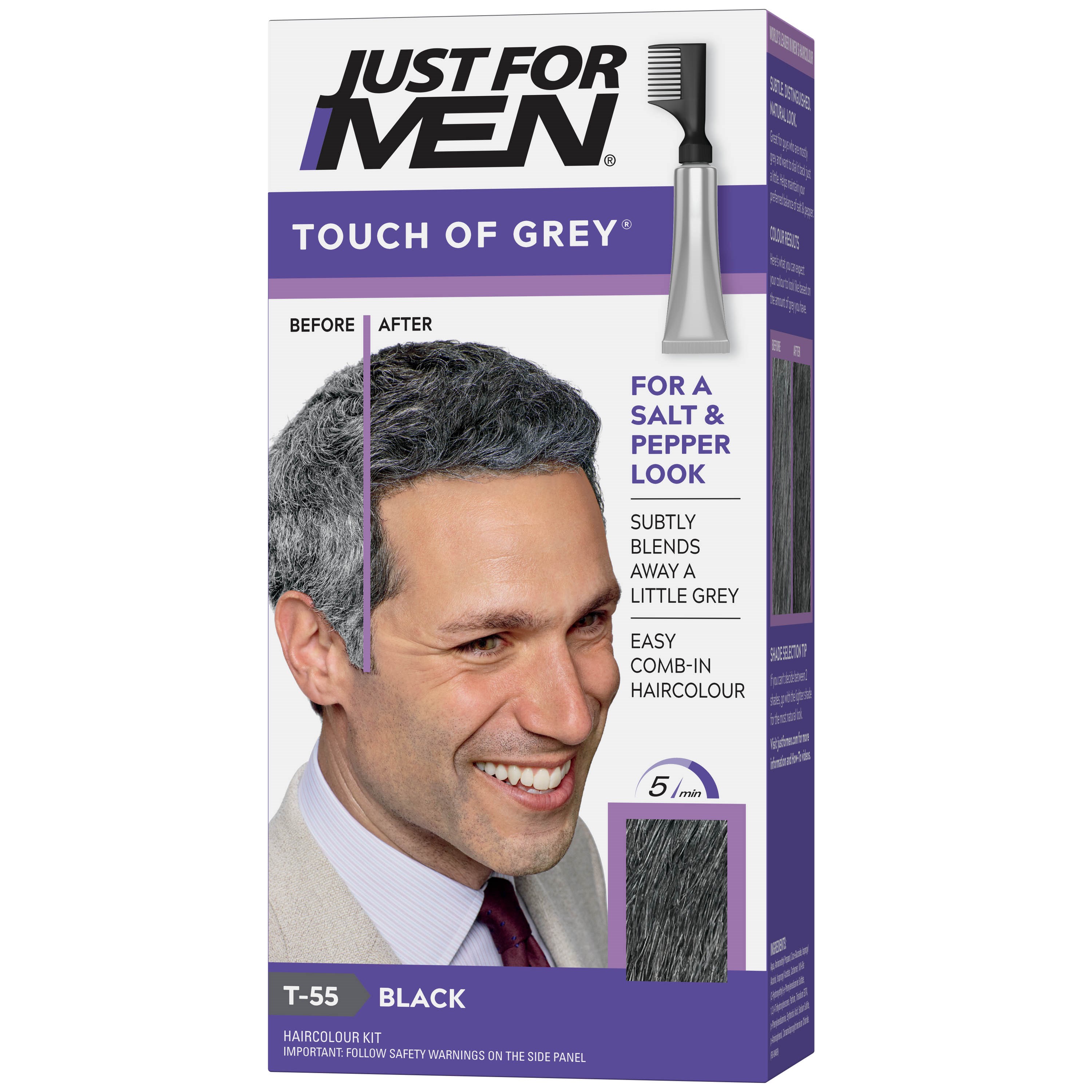 Läs mer om Just For Men Touch Of Grey Black-Grey