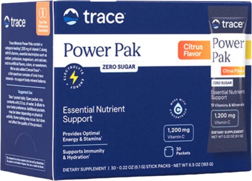Trace Minerals Electrolyte Stamina Power Pak Sugar Free Citrus 30 st