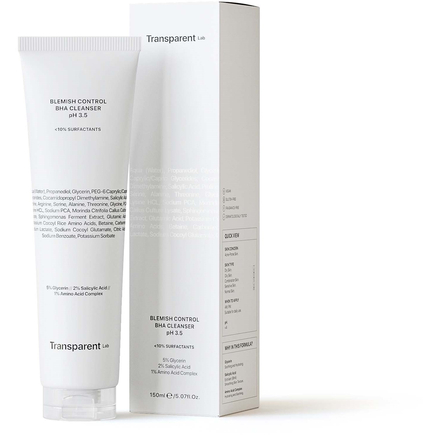 Alternativ bild 1 för Niche Beauty Lab Blemish Control BHA Cleanser PH 3.5 150 ml