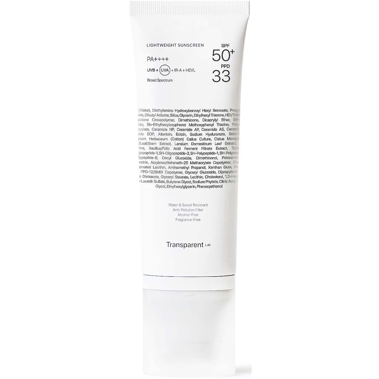 NICHE BEAUTY LAB Transparent Lab Lightweight Sunscreen SPF50+ 100 billede