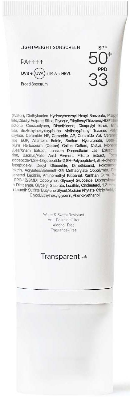 NICHE BEAUTY LAB Transparent Lab Lightweight Sunscreen SPF50+ 100 ml ...