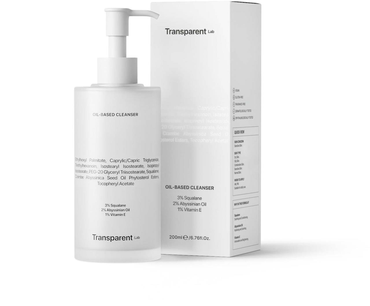 NICHE BEAUTY LAB Transparent Lab Oil Based Cleanser 200 Ml Lyko niche-beauty-lab-transparent-lab-oil-based-cleanser-200-ml-lyko