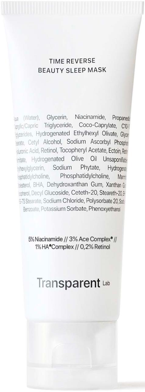 Sleep Lab Mask NICHE BEAUTY LAB Transparent Lab Time Reverse Beauty Sleep Mask 75 ml ...