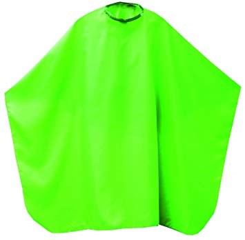 En lysende grønn kappe eller kjole, sannsynligvis for utkledning eller arrangement, med bred form og uten synlige design.