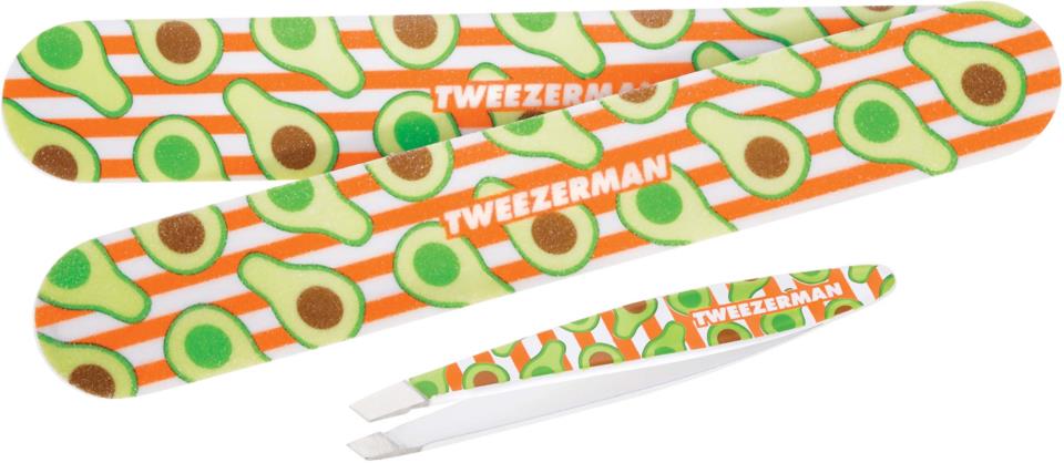 Tweezerman Avocado Duo Set Slant Tweezer & Nailfile