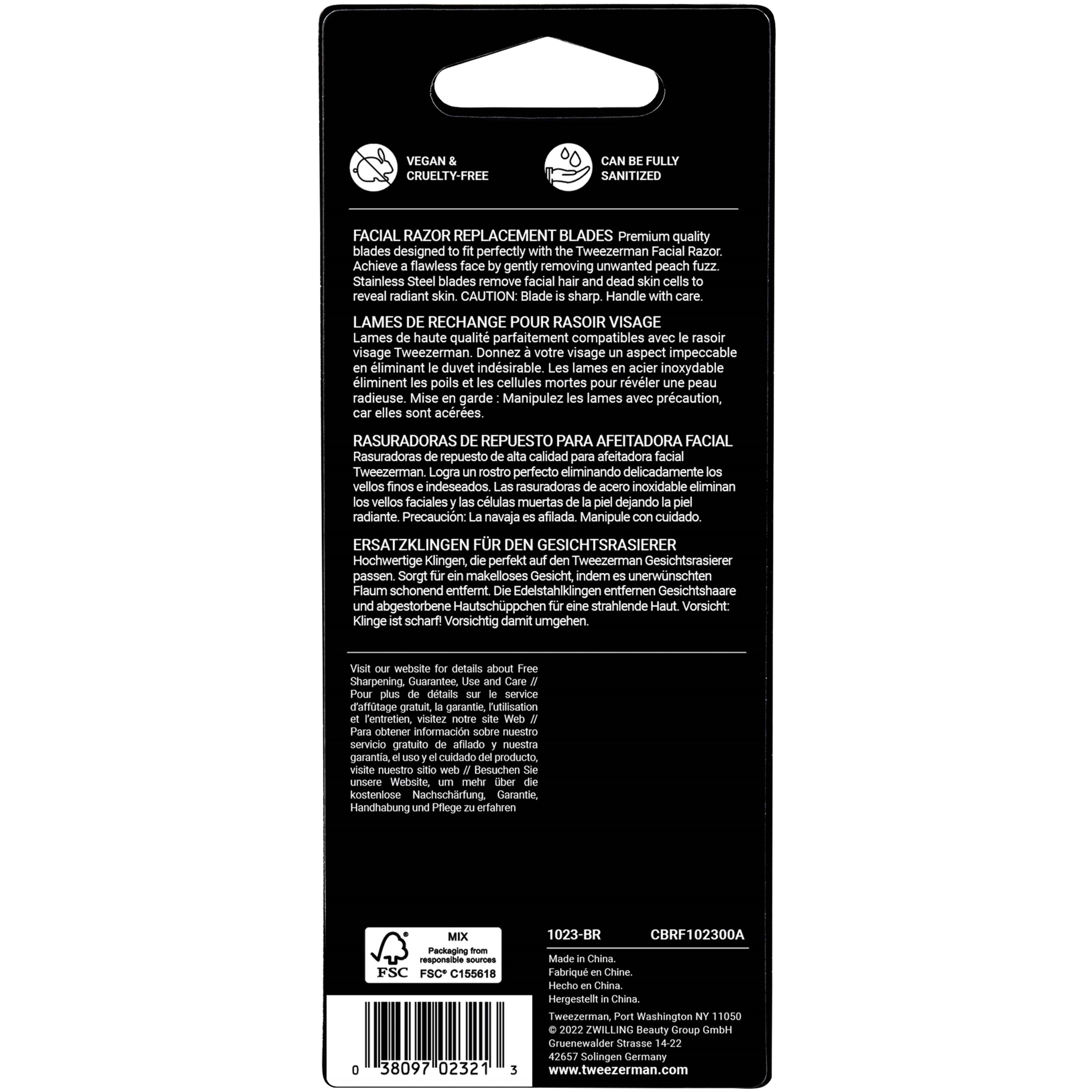 Tweezerman Facial Razor Replacement Blades (obrázok 4)