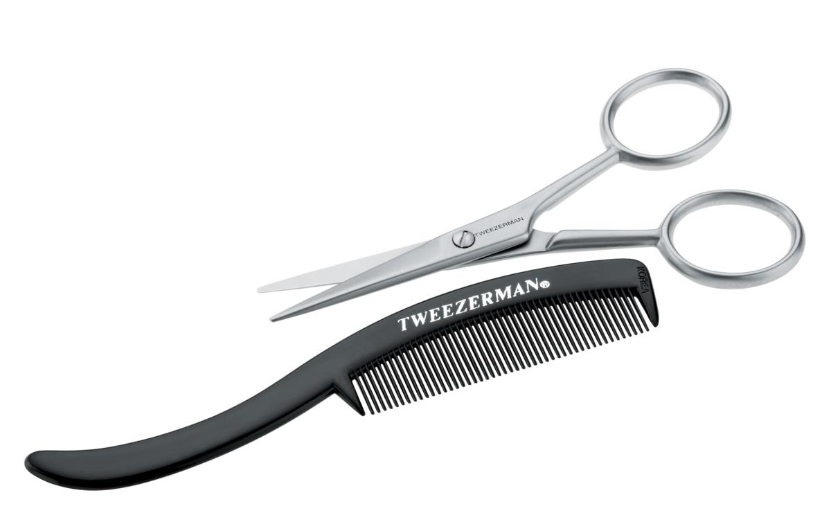 Tweezerman Gear Moustache Scissors & Comb