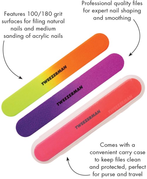 Tweezerman Neon Hot Filemate Neon Filemates