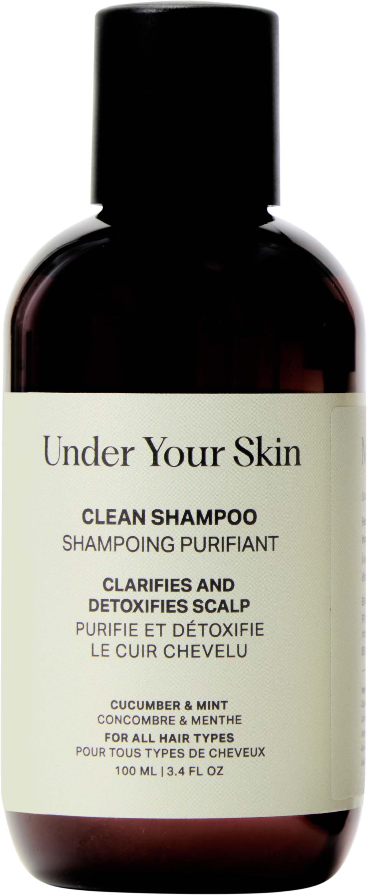 Under Your Skin Clean Detox Shampoo - Travel Size - Balancing and Clarifying 100 ml