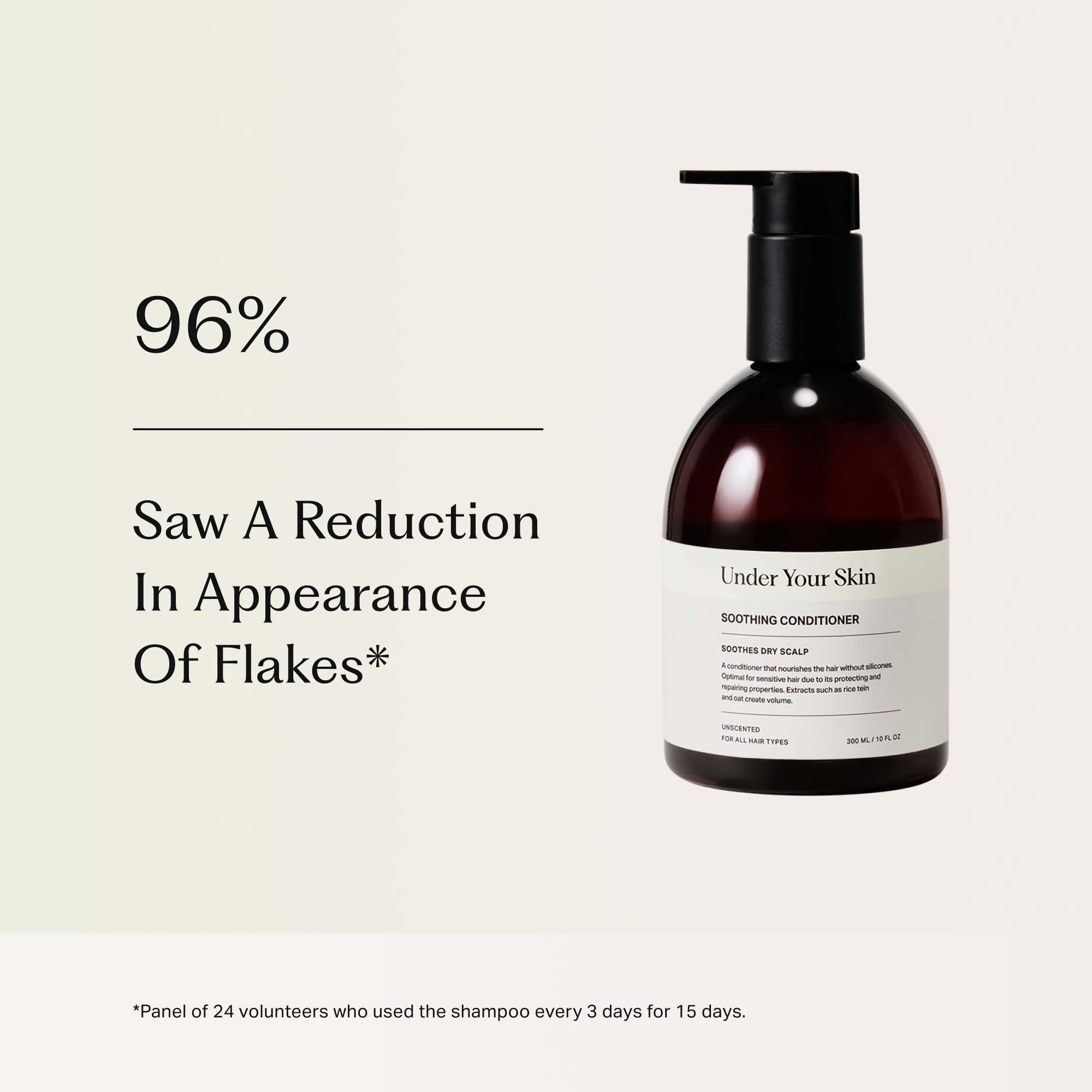 Under Your Skin Soothing Shampoo Soothes Dry Scalp 300 ml (obrázok 3)