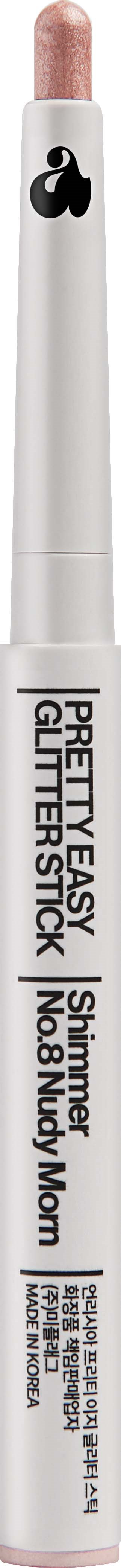 Eyeliner-stift i vitt med rosa tip, märkt 'Pretty Easy'.