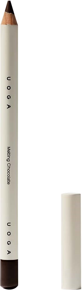 A white pencil with the words "Vlogging Chronicles" and "UOGA" written on it, with a white cap.