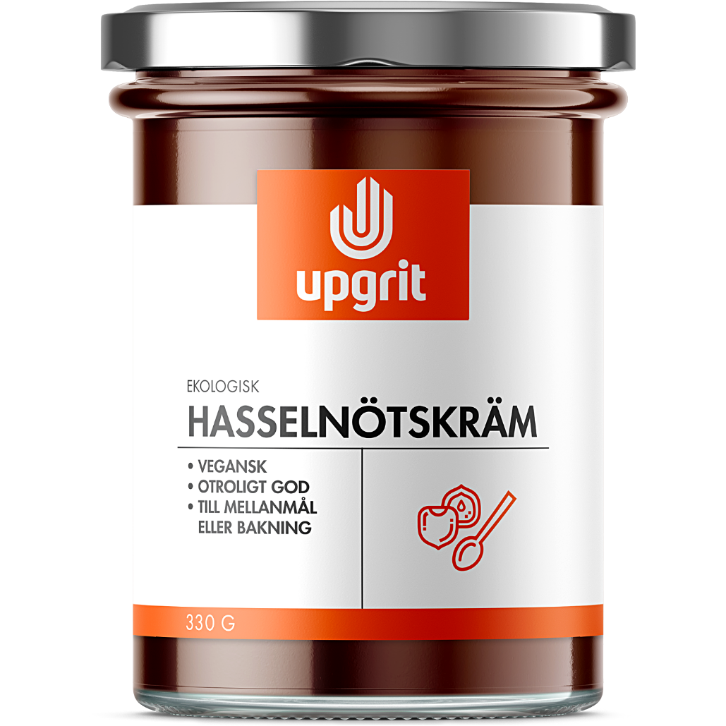 Upgrit Hasselnötskräm EKO 330 g