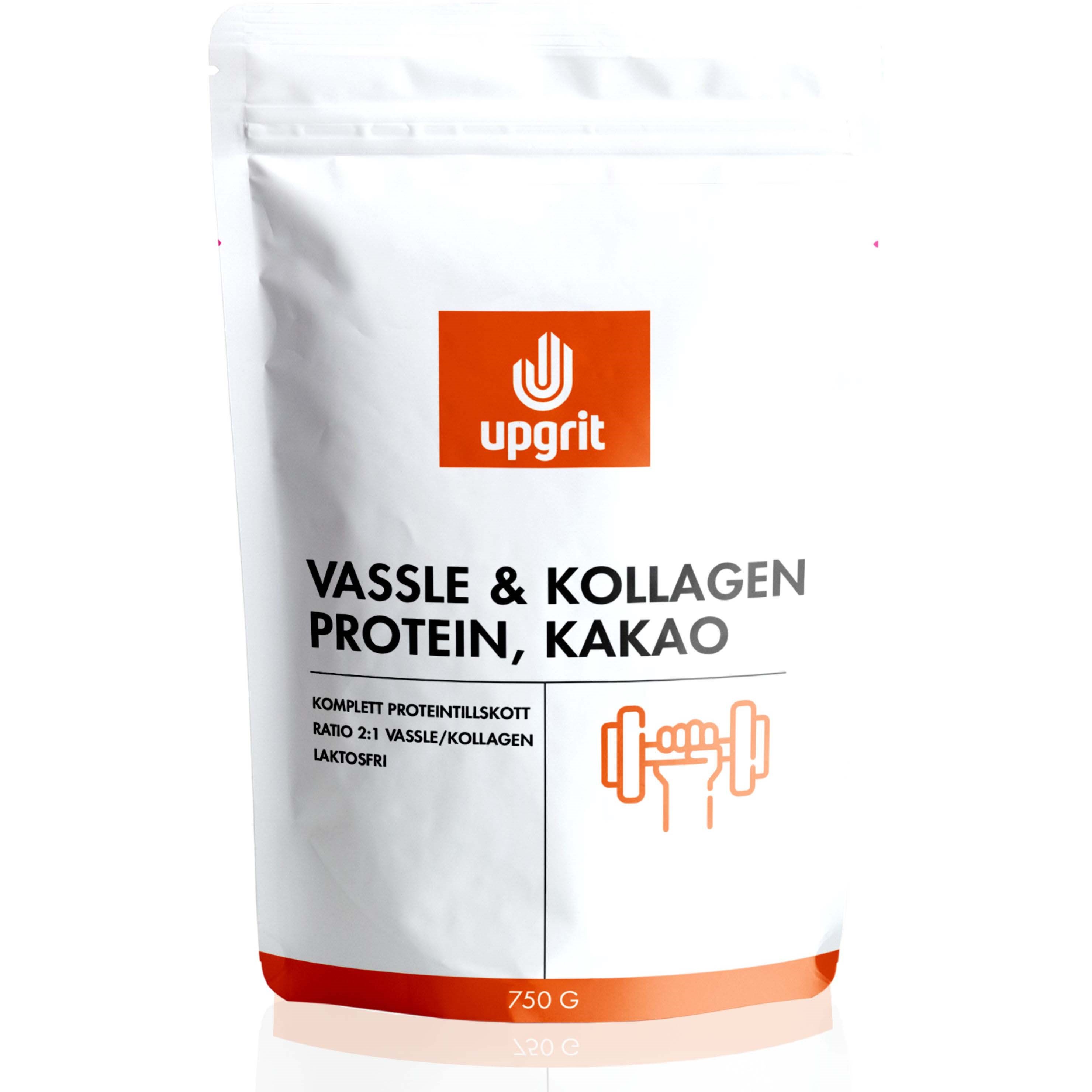 Upgrit Vassle & Kollagenprotein kakao 750 g