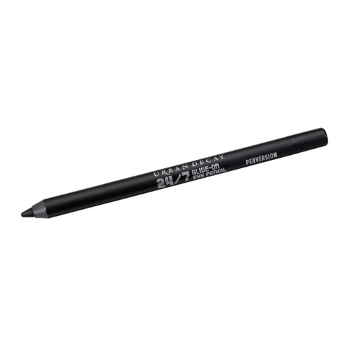 En svart, tynn øyekrempenne med teksten "Urban Decay 24/7 Glide-On Perversion".