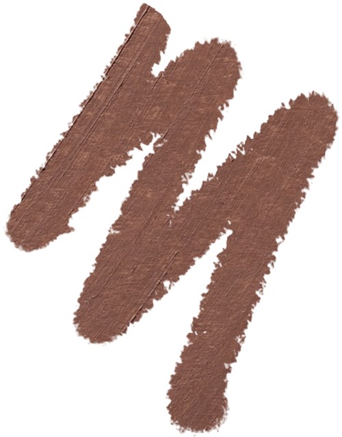 Three brown brush strokes arranged diagonally on a white background.