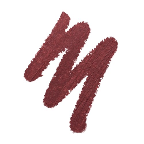 A red lipstick mark or smear, with a textured and smudged appearance.