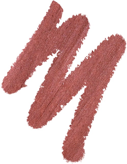 Three thick, rough pinkish-brown strokes on a white background. No other objects are visible.