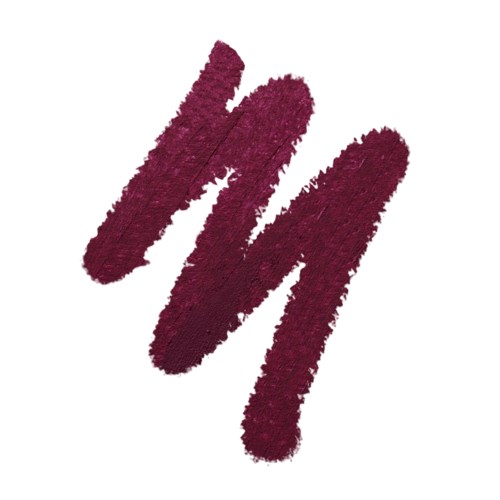 Three bold, dark purple brush strokes on a light background.