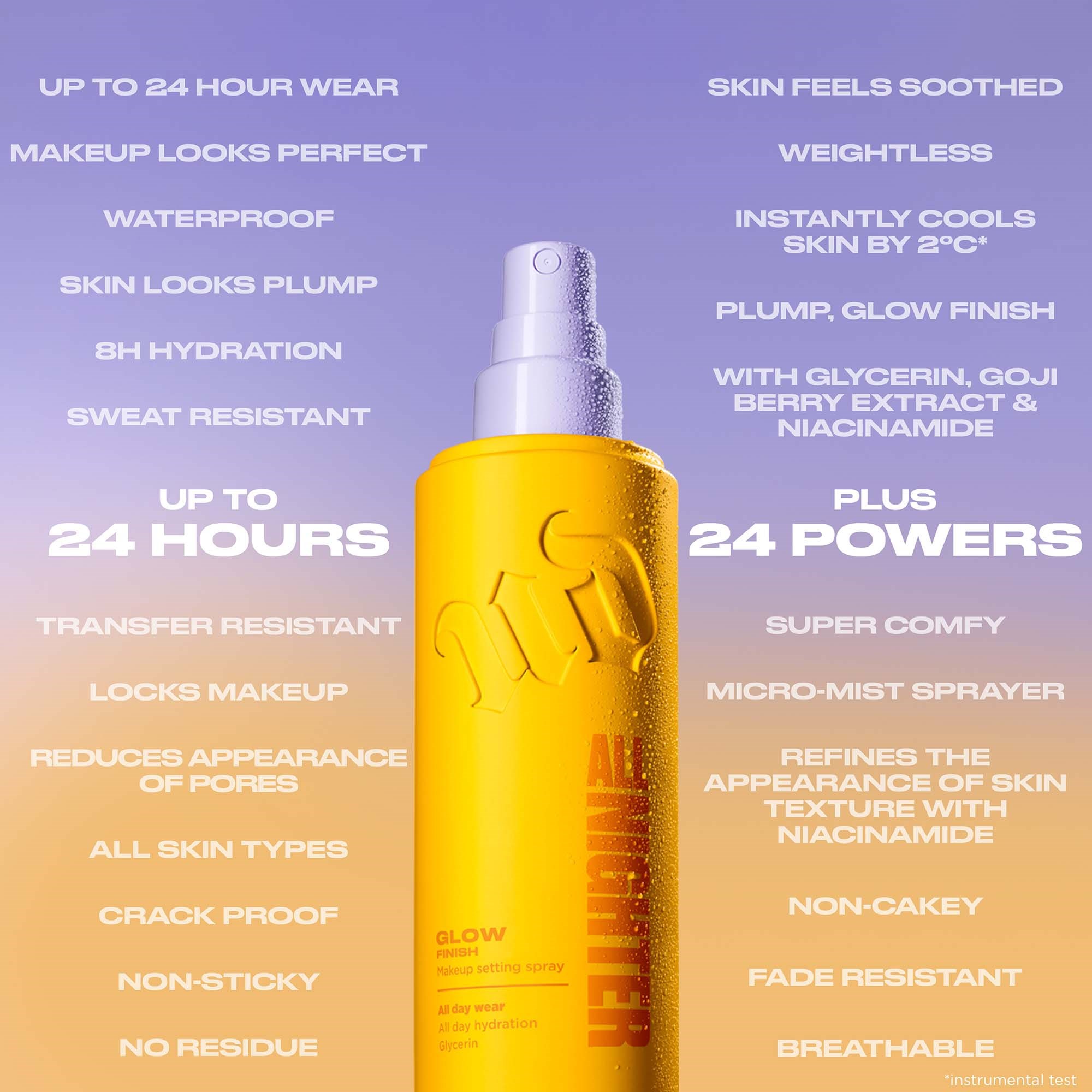 Urban Decay All Nighter Makeup Setting Spray Glow Finish 118 ml (obrázok 6)