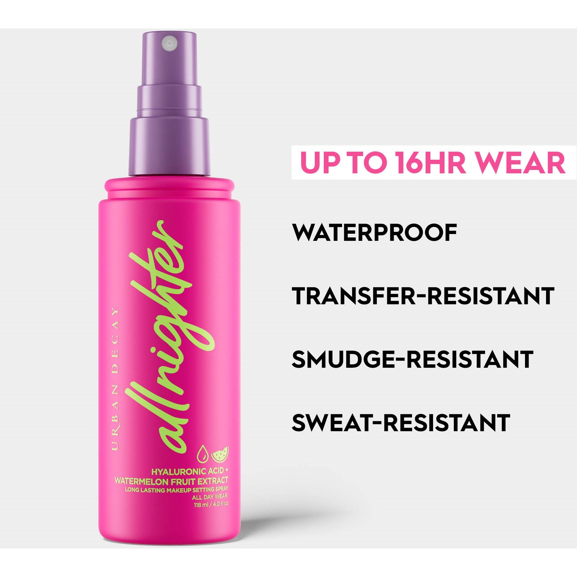 Alternativ bild 1 för Urban Decay All Nighter Setting Spray With Hyaluronic 118 ml