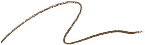 En enkel tegning med sort-hvid baggrund og en brun krøllet streg.