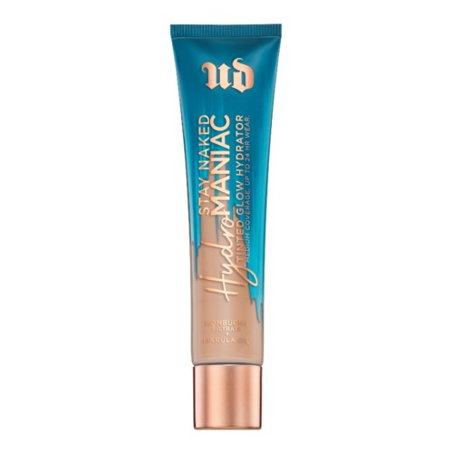 En tube med Urban Decay All Nighter Hydro Page setting spray med blå og beige design.