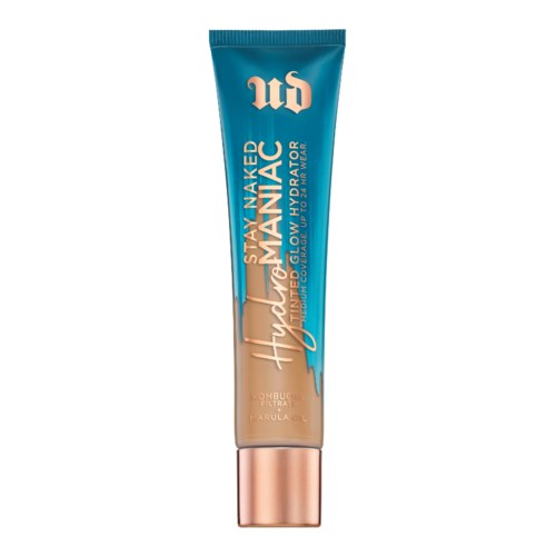 Ett rör med hudvårdscreme märkt 'Hydrating Gel' med en blå topp och beige kropp, med varumärke och produktdetaljer.