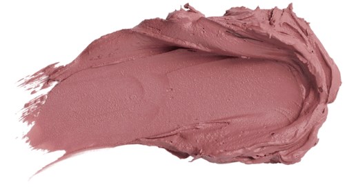 Ein Streifen rosa Lippenstift oder Make-up-Creme auf weißem Hintergrund.