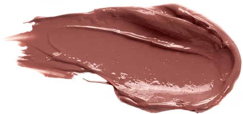 Ein Klecks rosa-braune Make-up oder Creme auf weißem Hintergrund.