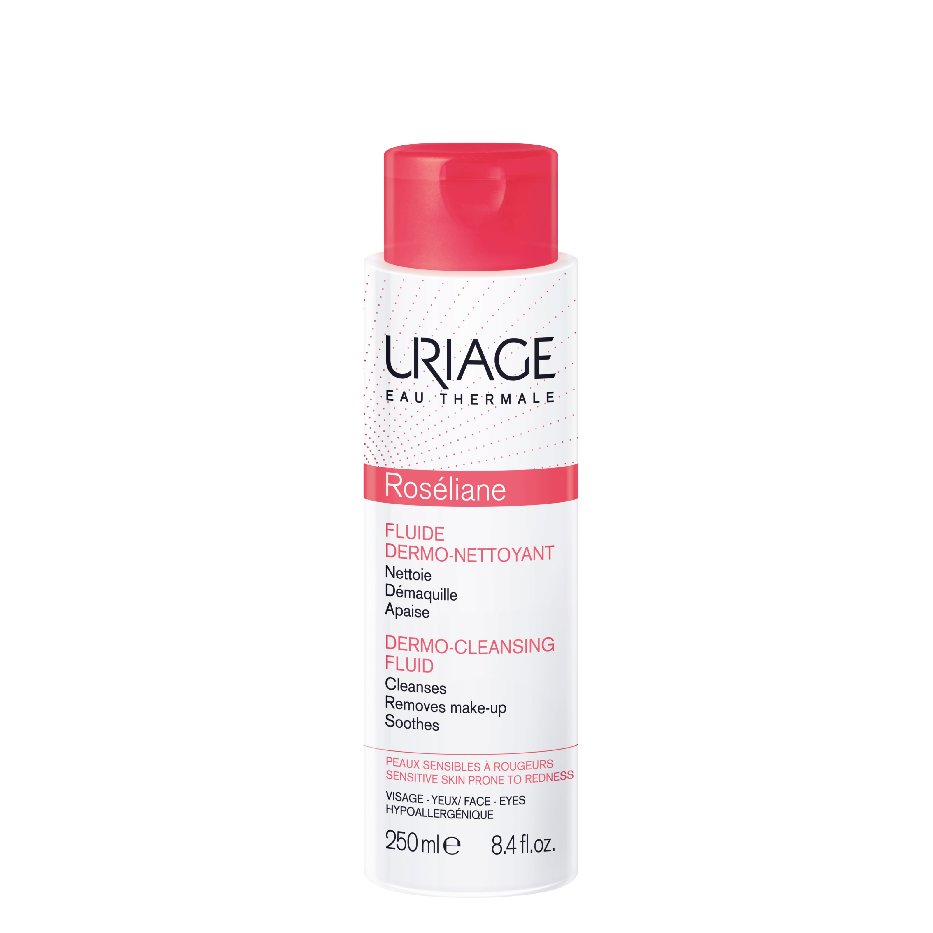 Фото - Засіб для очищення обличчя і тіла Uriage Roséliane Anti-Redness Dermo-Cleansing Fluid 250 ml 
