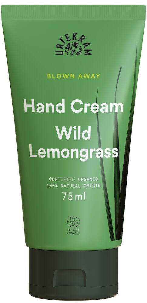 Grön tub handkräm med doft av vild citrongräst, ekologisk, 75 ml, märkt Uriage Cam, Blown Away.