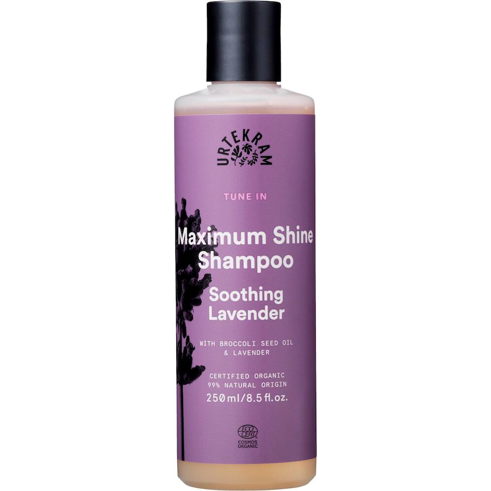 Läs mer om Urtekram Tune In Soothing Lavender Maximum Shine Shampoo 250 ml