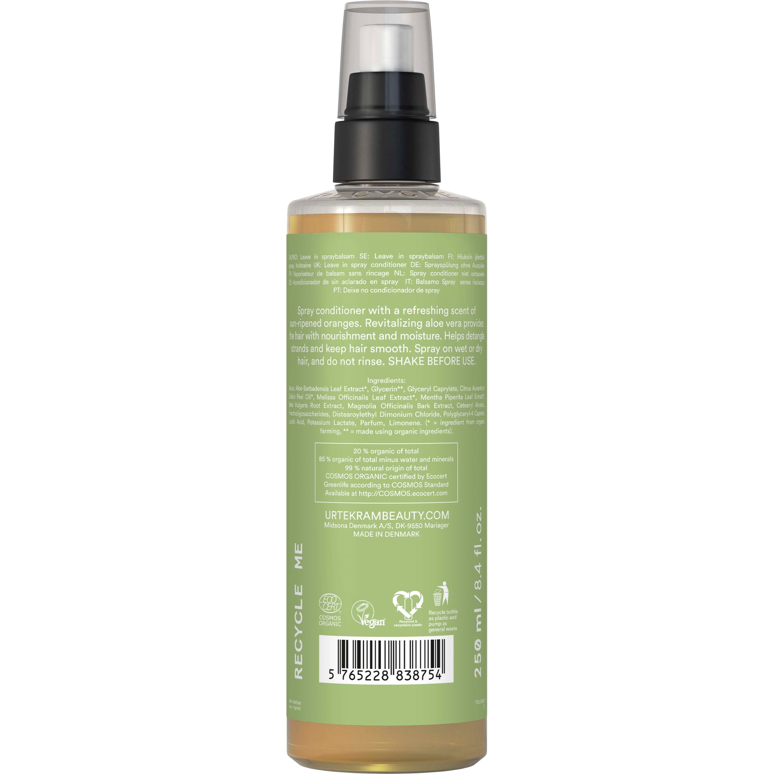 Alternativ bild 1 för Urtekram Aloe Vera Revitalizing Spray Conditioner 250 ml